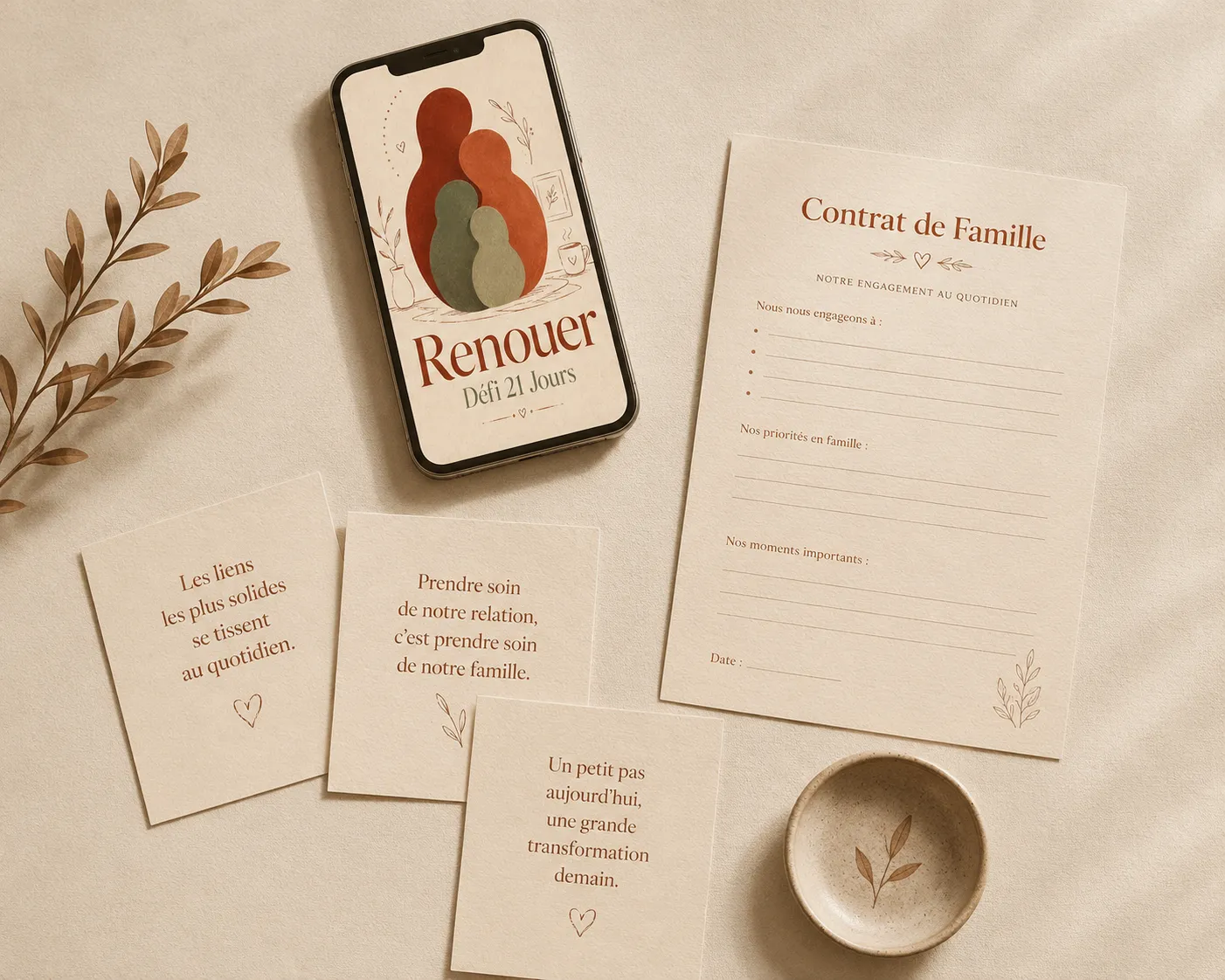 Le kit complet Renouer : programme, cartes de conversation et contrat familial
