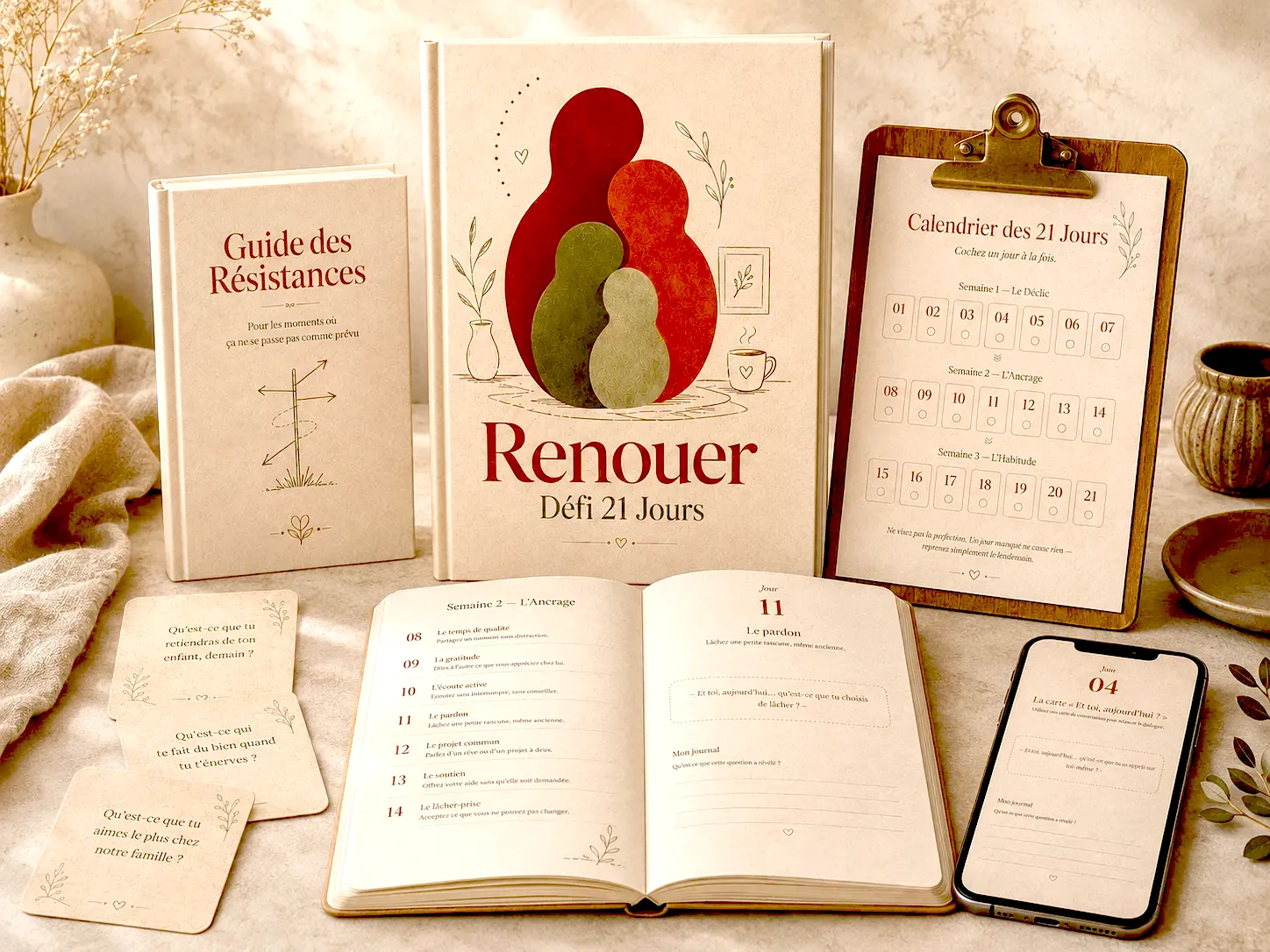 Pages réelles du carnet de route Renouer